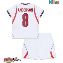 Camiseta Inglaterra Elliot Anderson #8 Primera Equipación para niños Mundial 2026 manga corta (+ pantalones cortos)